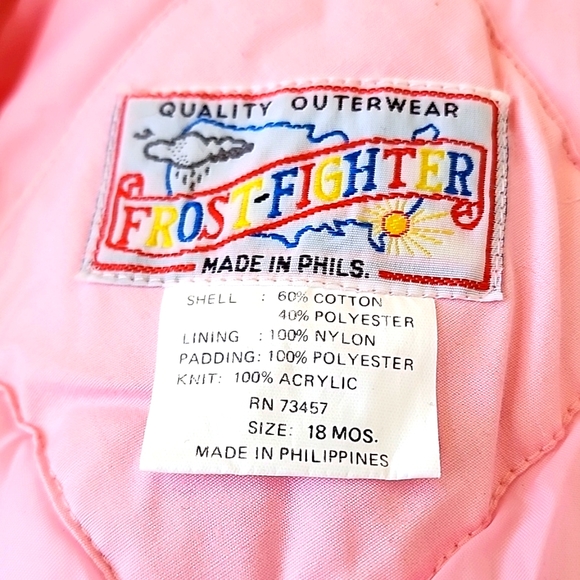 Frost-Fighter Pink Baby Bunting 18 Months - Picture 8 of 9